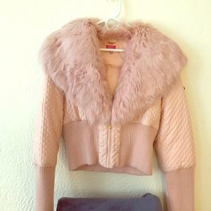 Baby pink sweater jacket